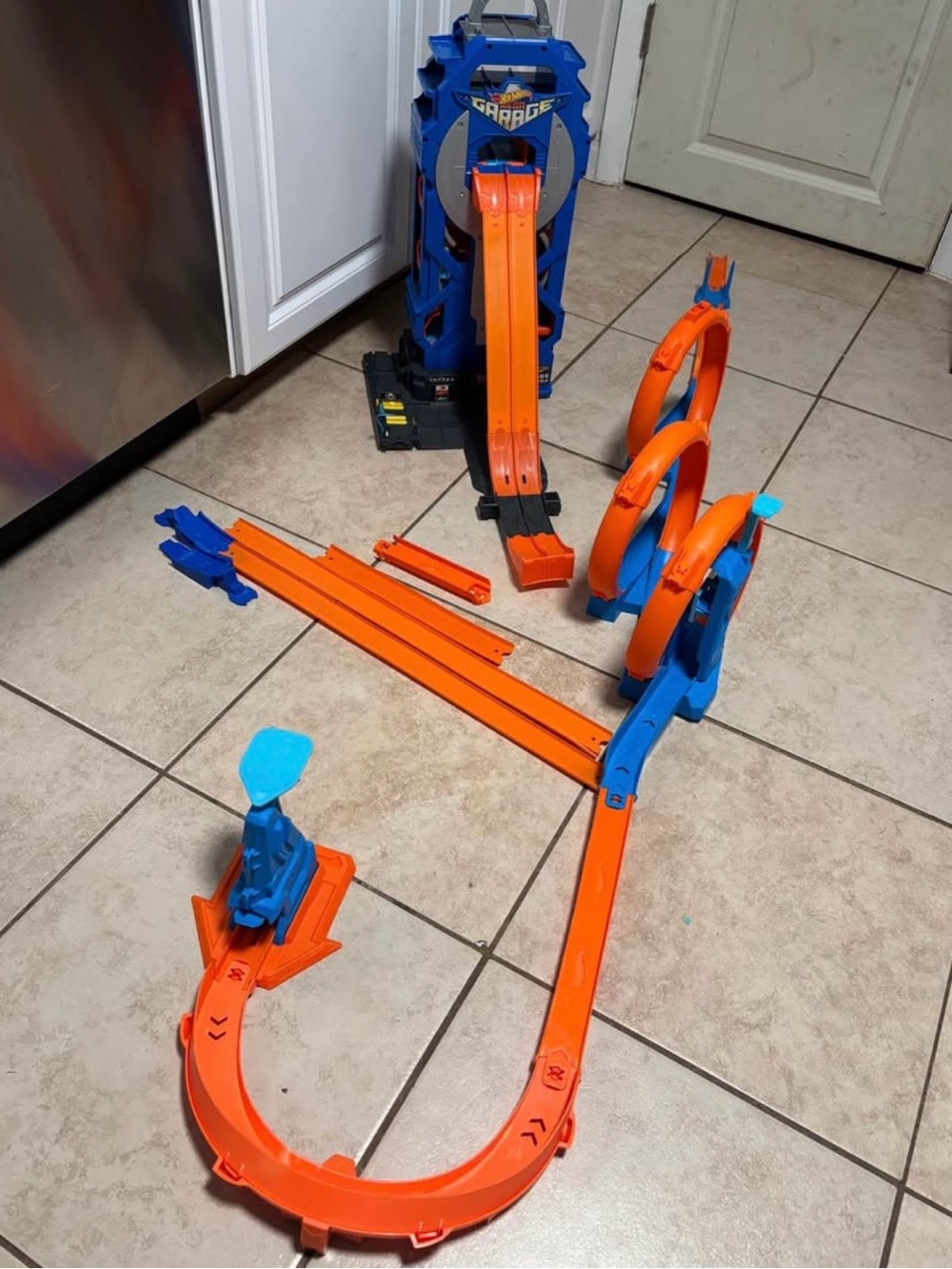 Blue & Orange Stunt Race Track Playset by Hot Wheels